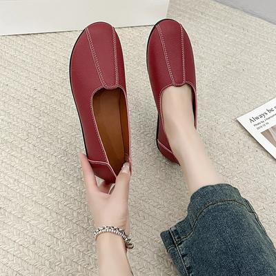 Мода 2024 года, высококачественные, популярные, однотонные, без шнуровки, манжеты, модные, с круглым носком, неглубокие, без застежек, универсальные женские туфли Zapatos