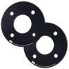 MAQs Forged 100 4-Hole 8mm Wheel Spacers, Single Hole, Black, 2 Pieces, for Aluminum and Steel Wheels