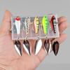 5Pcs Fishing Lures Realistic Looking Bright Colors Rotation Spoons Freshwater Spinner Artificial Metal Lures Hard Baits