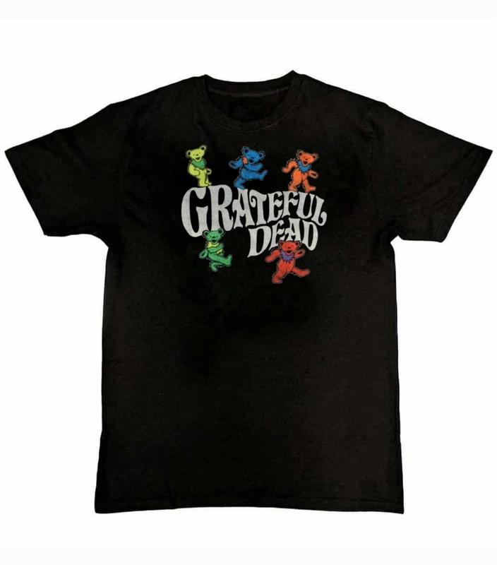 Grateful Dead Танцующие Медведи Классический Рок Унисекс Футболка