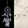 White Dream Catcher Circular With Feathers Wall Hanging Decoration Decor Craft