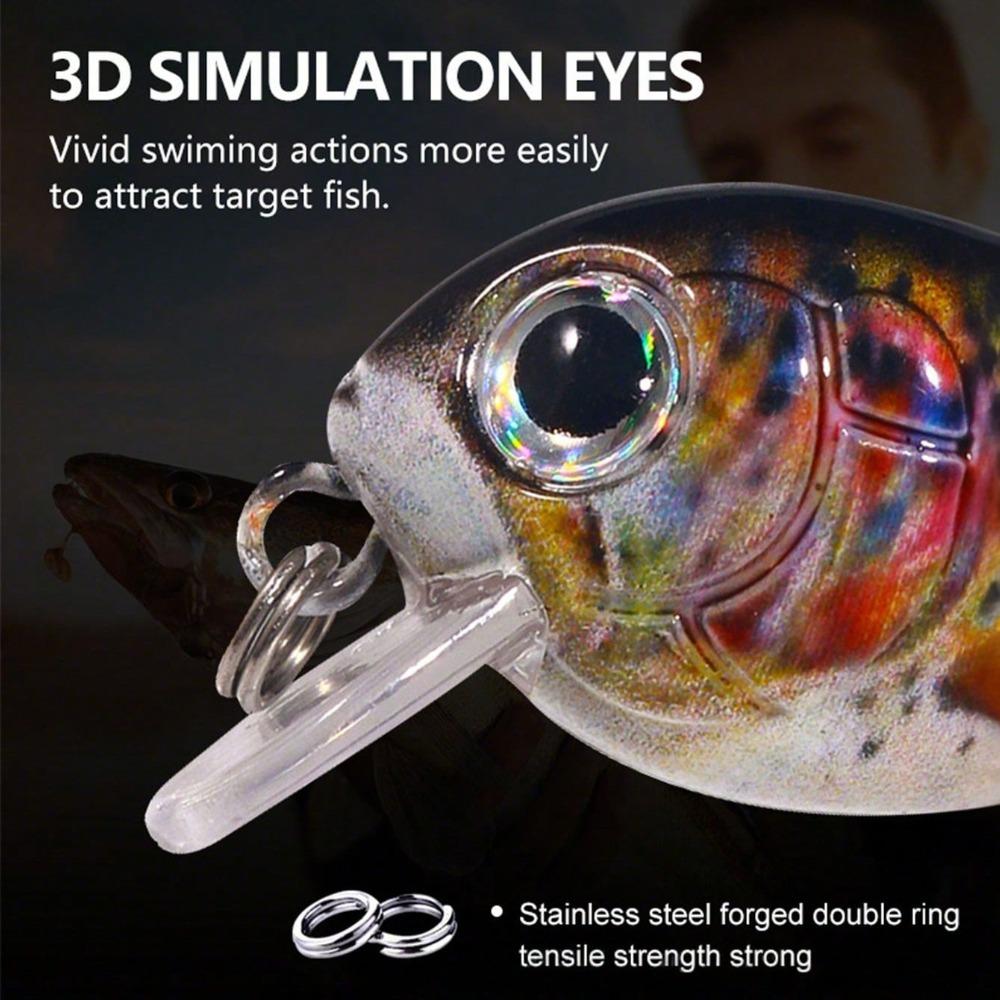 5 шт./комплект Воблер Crankbait Minnow для рыбалки - Реалистичный колеблющийся жесткий воблер, поверхностный Swimbait, для морского окуня, форели, пресноводной рыбалки