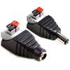 12V Solder-Free Press-Type DC Power Connector, Male & Female, 5.5x2.1mm Terminal for Surveillance Video.