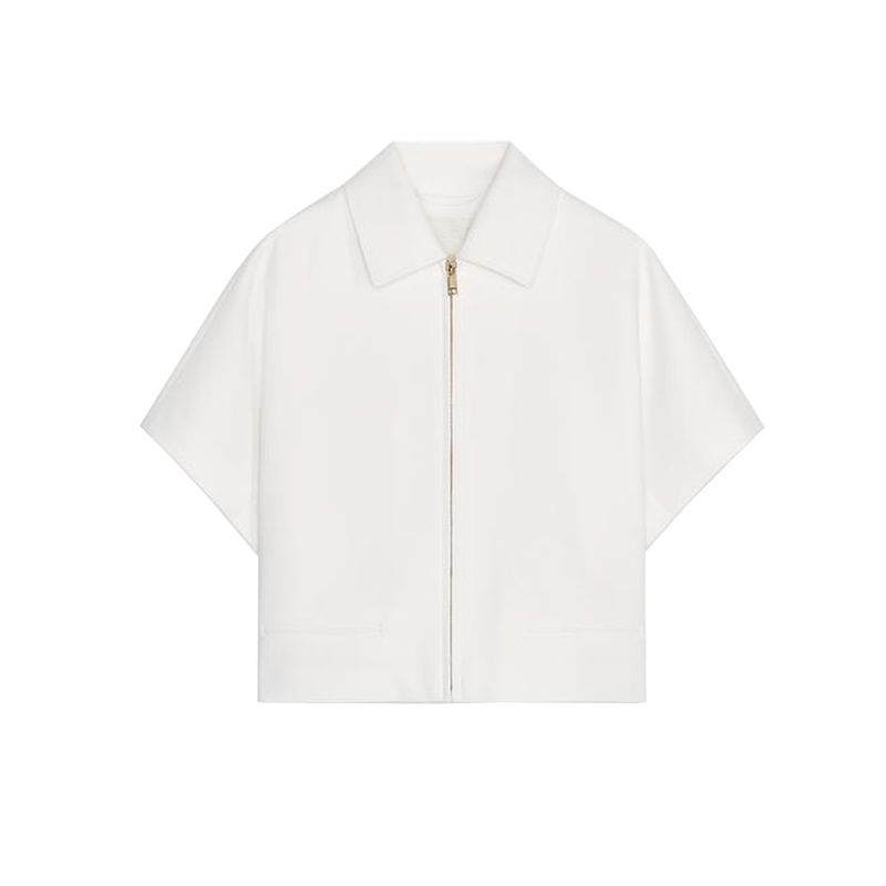 Summer Women Clothes Lapel Short Sleeve Short Outerwear 8491053 Straight Mid-Waist Casual Trousers 8491054