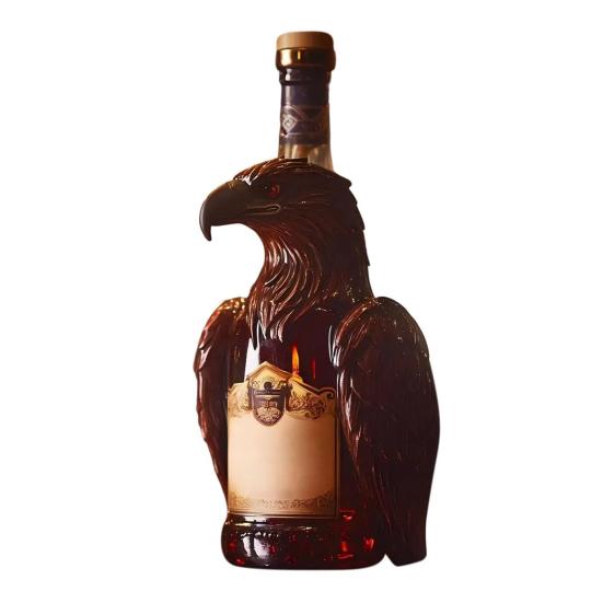 Графин для виски с гравировкой орла, стеклянный графин 850 мл, художественный графин из бессвинцового стекла для бурбона, подарки для папы, мужа, парня