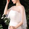 1Pc Dress Accessories Simplicity Skirt Accessories Modern Rhinestone Pearl Vintage Style Bride's White Capelet Wedding Shawl