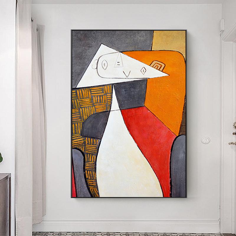 Скандинавская ретро-рисунок, картина на холсте, настенная художественная печать, интерьерное украшение для дома, абстрактная картина для гостиной, декоративный настенный постер