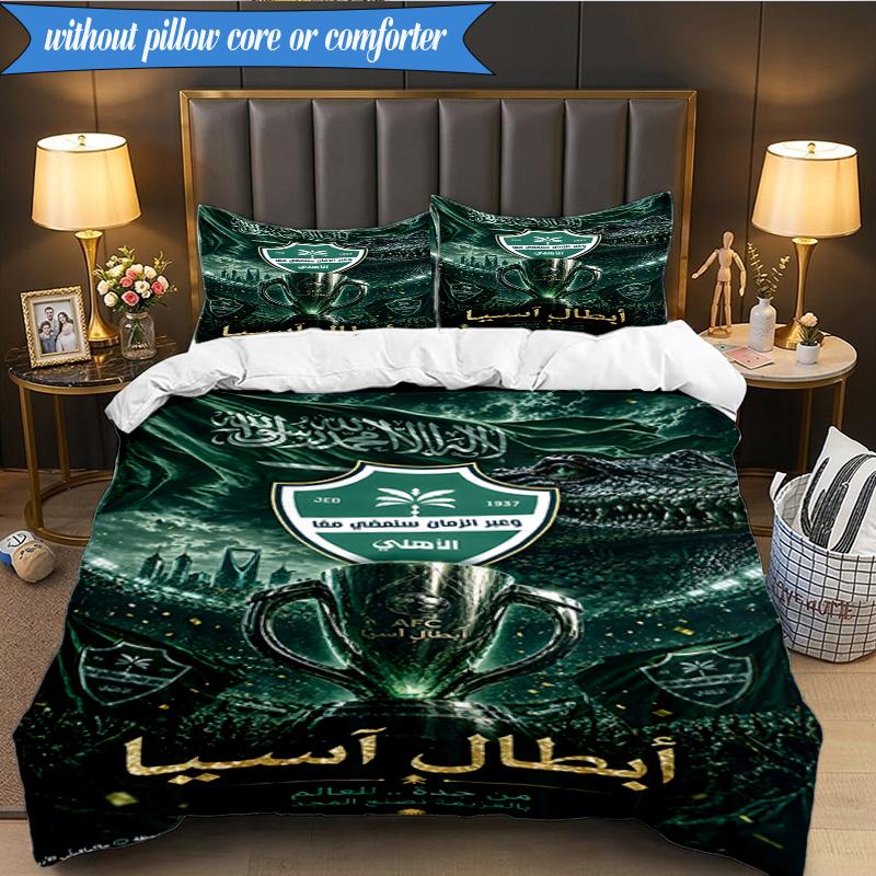 AS Saint Emblem 3pcs Bedding,Including 1pc Duvet Cover And 2pcs Pillowcases Perfect for Christmas,Ideal for Bedroom, Dormitory