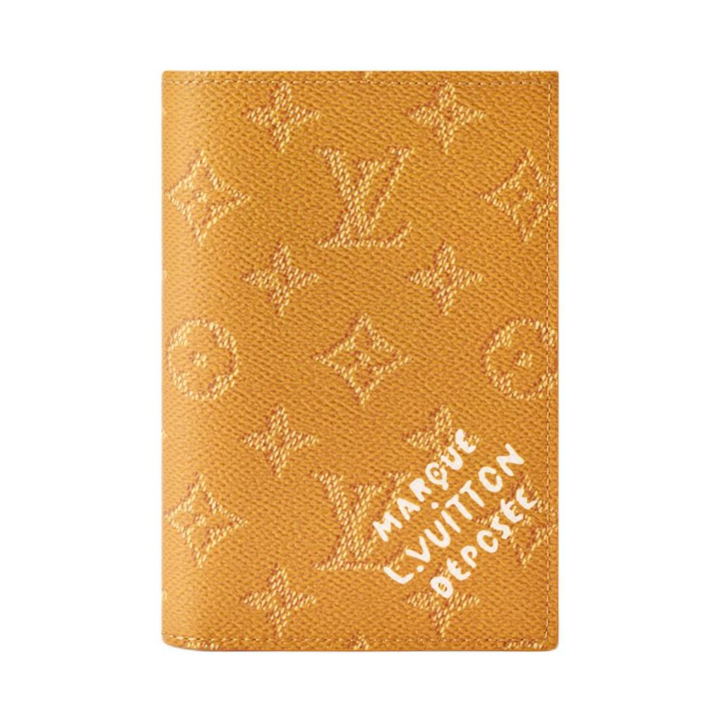 Louis Vuitton Monogram Heritage Coated Canvas Passport Holder Men accessories Yellow M26834