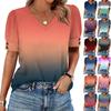 Женские топы с коротким рукавом, рубашки на пуговицах, V-образный вырез, модные наряды, блузки, повседневные