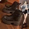 Thick-soled Martin Boots Women's 2025 Autumn and Winter New Small Inner Height Increase Women's Shoes Versatile Polished Retro Short Boots