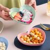 Creative Save Space Table Classification Multi-function Small Dish Smooth Heart Fruit Dish Food Grade No Fading Kitchen Set