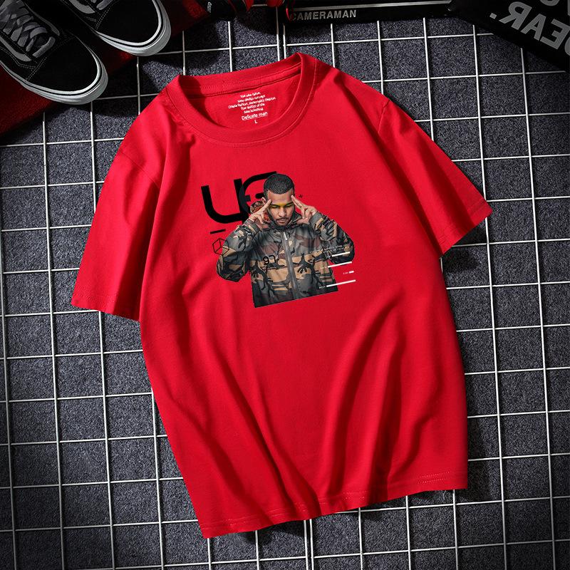 Hip-Hop 8 Colors Men's Short Sleeves T-shirt Pure Cotton Casual Tee Large Size S-6XL