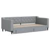 VidaXL Daybed with Trundle and Drawers Light Grey 90x190 Cm Fabric 3197472
