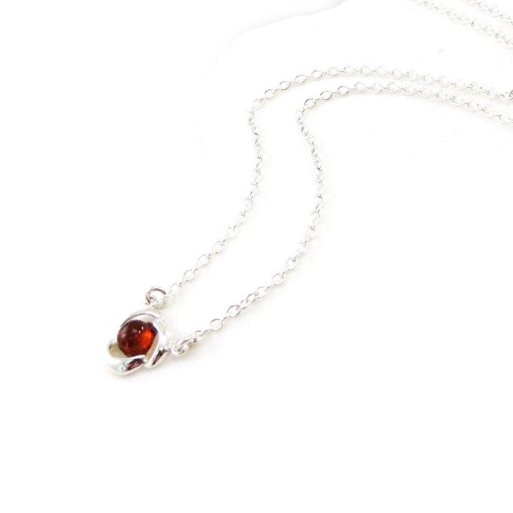Les Trésors De Lily [J0017] - Handmade Silver Necklace 'Inspiration' Amber Silver (rhodium-plated) - 12 Mm
