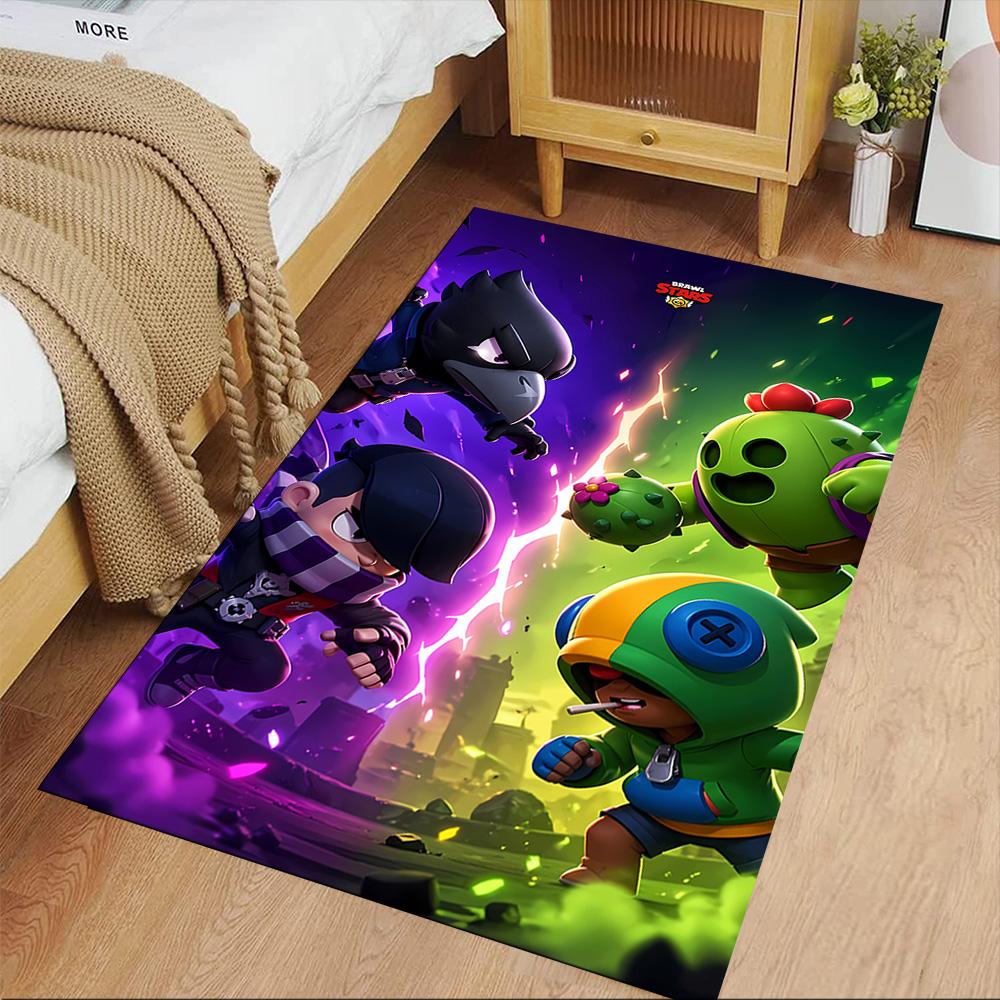 Brawl Stars Floor Rug Office Rug Design for Study room Kitchen Dormitory Hallway Antislip Carpet Decorate Offices Wedding Party Gift