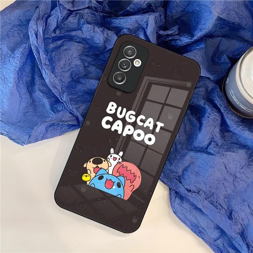 Cartoon Cute Bugcat Capoo Phone Case for Samsung Galaxy S25 S24 S30 S21 S23 S20 S22 Fe Note 20 Pro Ultra Plus glass Cover