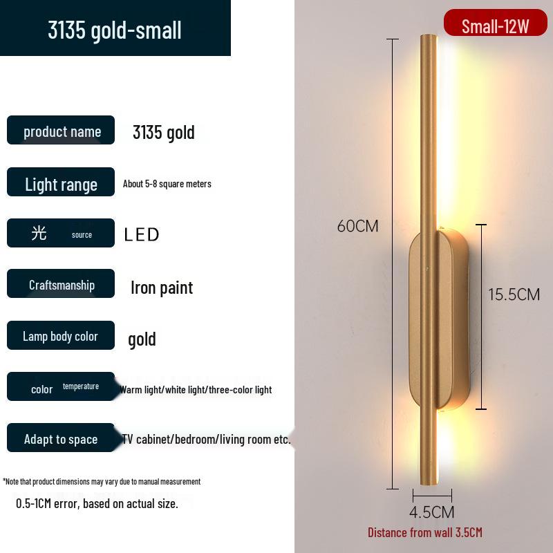 Modern Minimalist LED Anti-Glare Wall Light: Creative Indoor Lamp for Bedroom, Living Room, or Restaurant
