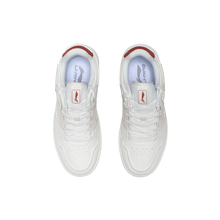 Li Ning Удобные Нескользящие Амортизирующие Износостойкие Дышащие Низкие Скейтборд-Кроссовки Женские Туманный Белый AGCS392-5