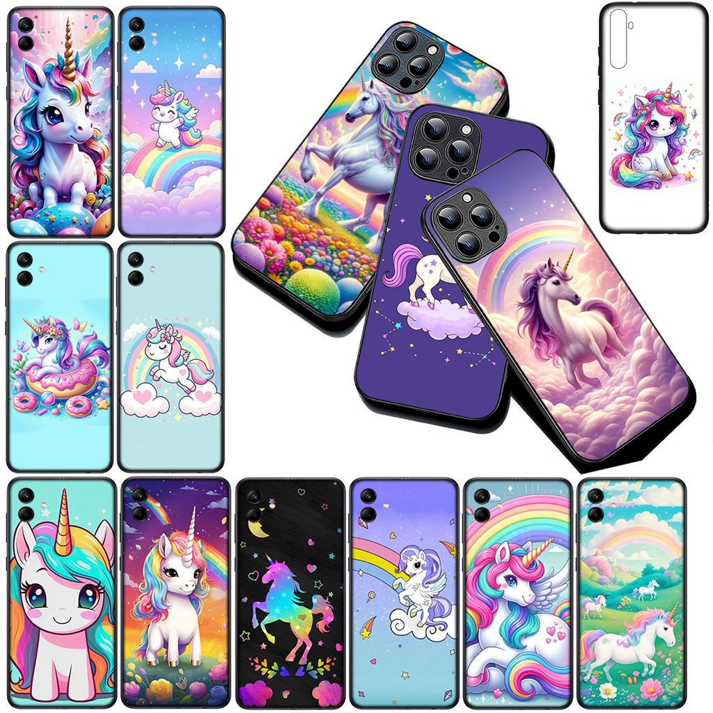 Cover for Apple iPhone 17 16 14 15 Plus Pro Max 16E ProMax + 15Plus 15+ 16+ Casing Silicone Phone Case Unicorn Horse Wallpaper