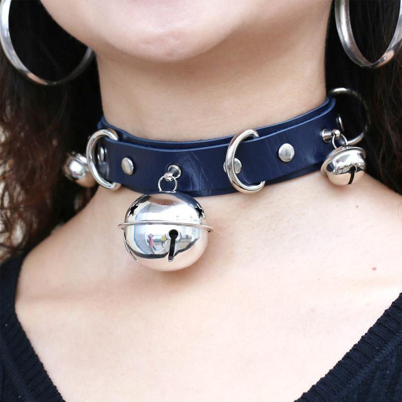 Pleather Cat Bell Collar Kitten Play Leather Collars & Leashes