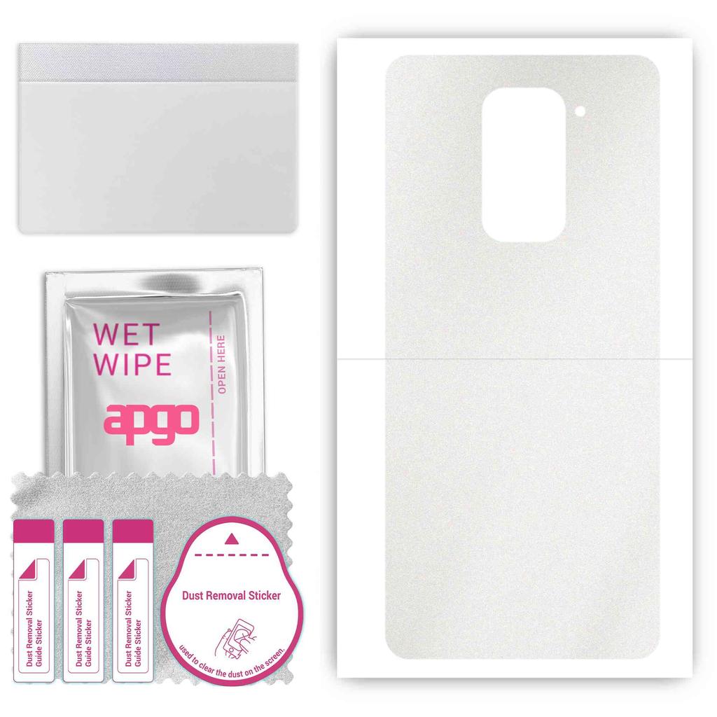 apgo Protective Skin Sticker for the back compatible with Xiaomi Redmi 10X 5G, Wrap Film, Foil, Vinyl - Pattern Matte Transparent