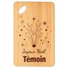 Planche À Découper - PLANETEE - Joyeux Noël Témoin Cerf - Bambou - Gravée - Motif Hivernal