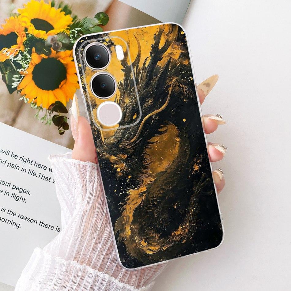 Для Vivo Y19s Pro Крутой Чехол с Рисунком Дракона и Тигра Для Vivo Y19s Y 19S Pro V2419 Мягкие Силиконовые TPU Чехлы