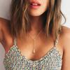 Adjustable Water Drop Tassel Necklace Y-shaped Collarbone Chain Metal Necklace  Jewelry Gifts