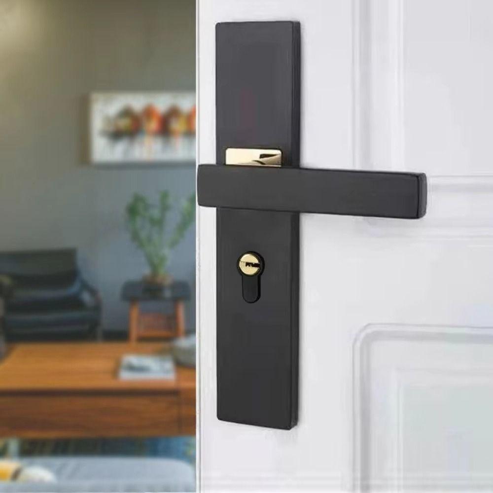 Universal Door Handle Lock Keys Set Square Door Knob Door Stop Bedroom Door Lock Washroom