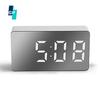 Простые светодиодные мини-электронные часы, прикроватные часы, настольные часы с зеркальным экраном, будильник с температурным календарем