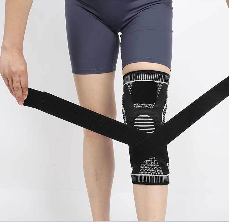Одинарные наколенники!Спортивные силиконовые наколенники, наколенники для фитнеса и бега, короткие накладные ремни, наколенники для защиты мениска