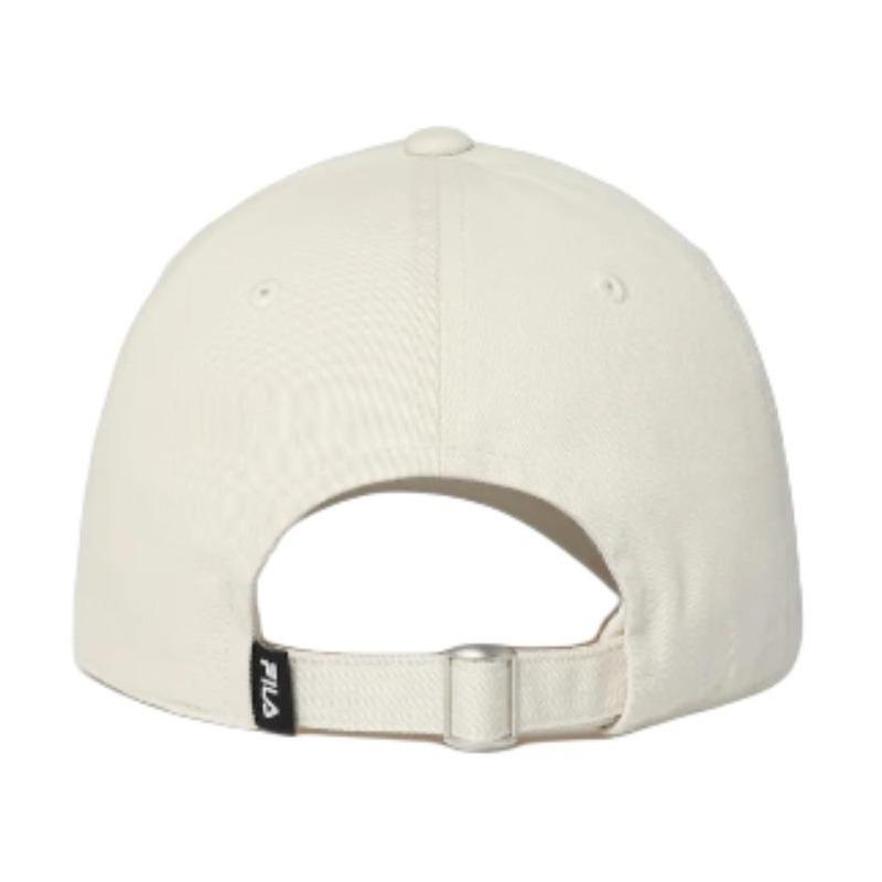 FILA Open Back Design Cotton Baseball Cap Unisex Couple Style White/Beige 1100FS261CP01X015150
