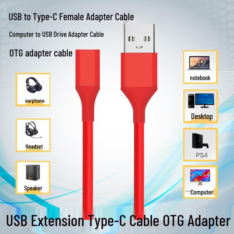 OTG-адаптер-кабель Type-C (розетка) на USB (вилка) для телефонов и планшетов