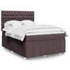 Maison Exclusive - Sommier à lattes de lit avec matelas Marron foncé 140x200 cm