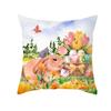 Домашний декор, пасхальная наволочка, цветы, кролик, яйцо, принт, наволочка, чехол для дивана, декор для спальни, 45x45 см