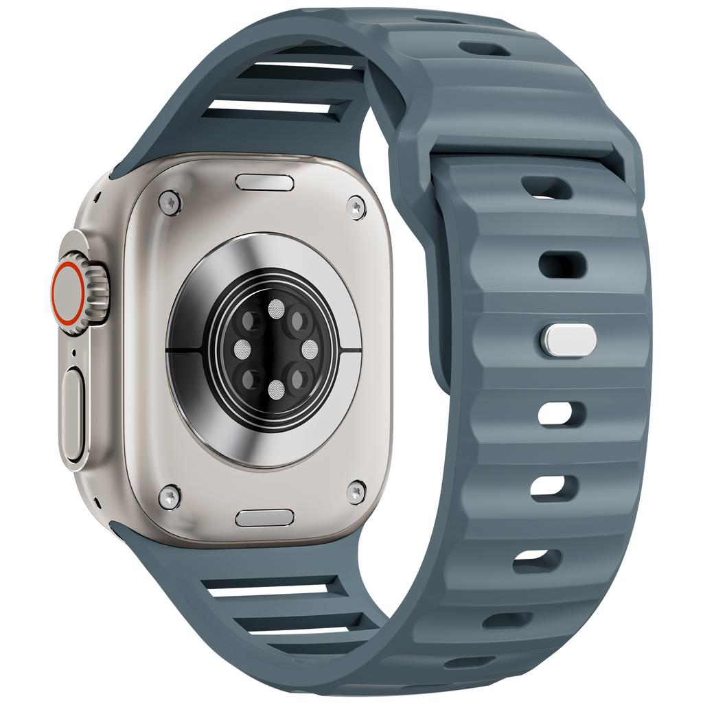 Спортивный силиконовый ремешок для Apple watch Ultra 2 ремешок 49 мм 45 мм 44 мм 42 мм correa smartwatch браслет iwatch Series 9 8 7 6 5 SE