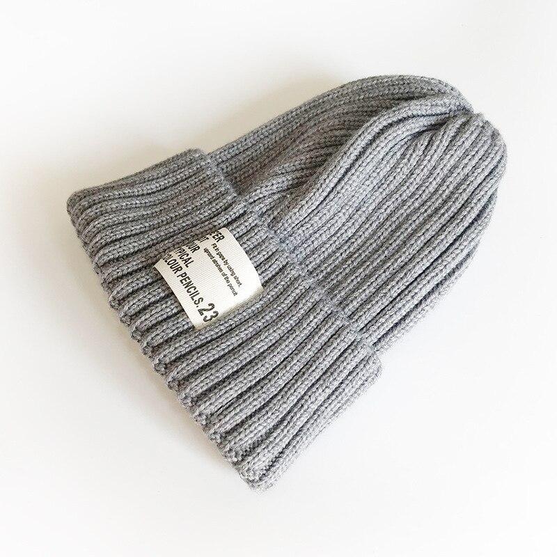 Fashion Candy Color Kids Hats Warm Knit Bonnet Caps Children Girls Boys Hats Baby's Cute Wool Hat