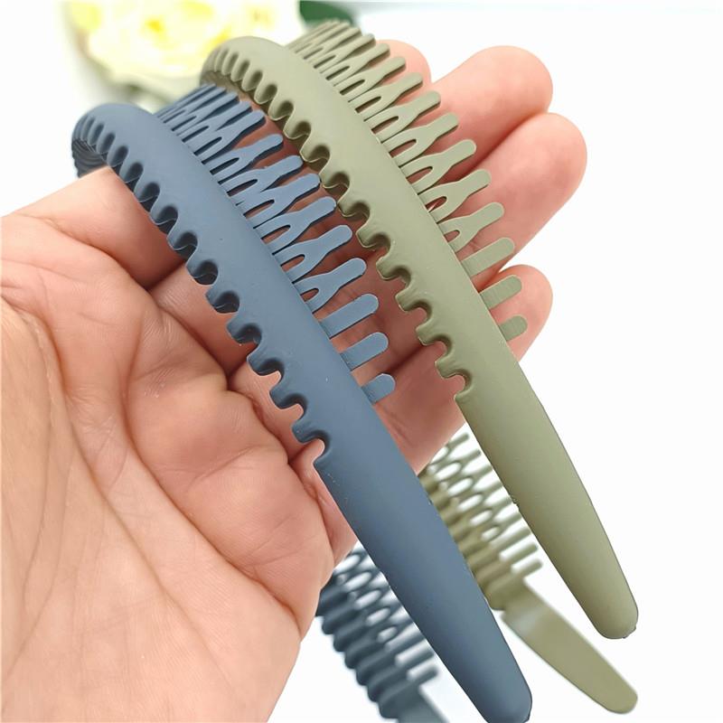 Female Hair Accessories Hairband Headwear Hairband Women Girls Headdress Solid Cloth Headband Wrap Hair Hoop Bezel With Teeth