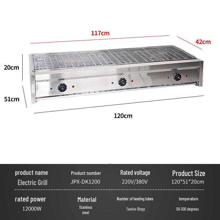 Commercial Smokeless Oyster Grill Oven - Night Market & Home Use