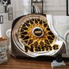 Gold Bbs Wheel Rim Blanket With Customizable Name Soft And Comfortable Shawl Blanket For All Seasons Suitable For Home Travel Camping Office