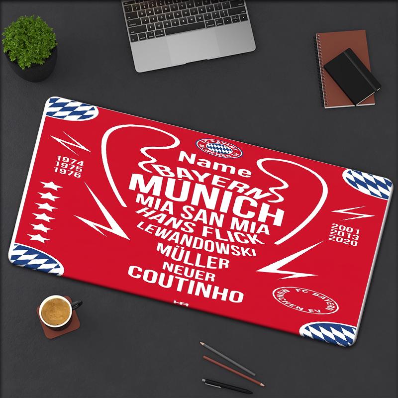 Custom Name Bayern Munich Theme Mouse Pad Non Slip Rubber Base Multifunctional Office Home Decor Perfect For Workspace Personalization