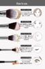 Frepice Makeup Brushes [Set of 8] Powder Brush, Cheek Brush, Makeup Brush Pouch, Makeup/Black Ice