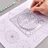Ruler Set Solid Geometry Ellipse Drawing Icon Ruler Measurement Multifunctional Drawing Construction Architect Tool