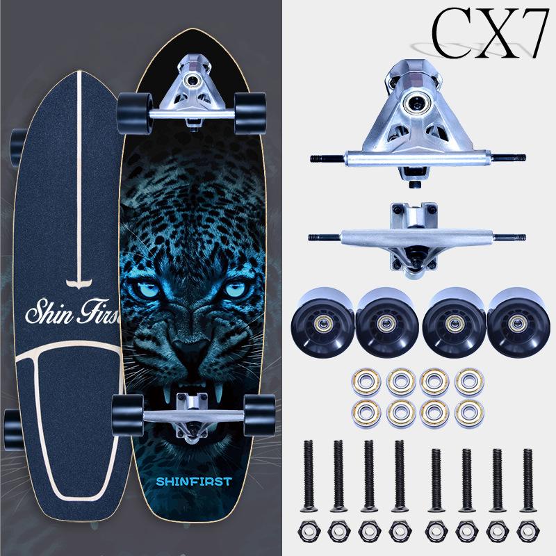 Доска для серфинга, скейтборд, лонгборд, скейтборд, мигающие колеса, скейтборд для спорта и отдыха на природе 77x22.5x12 см