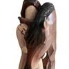Girl Holding Horse Resin Statue Angle Pony Figurine Sculpture Home Office Living Room Desktop Decoration Ornament