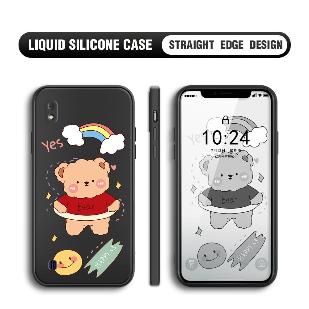 Мягкий силиконовый квадратный мультяшный медведь с полным покрытием для защиты камеры противоударный чехол