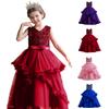 Children Sleeveless Sequins Mesh Party Dress
