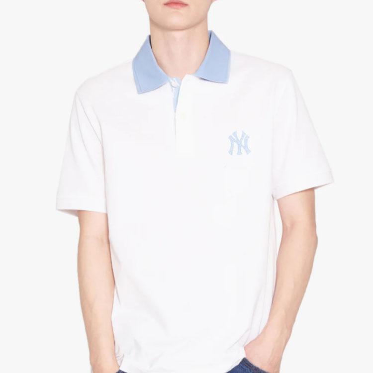 Новая мужская рубашка-поло MLB Basic Logo Los Angeles Dodgers, белая, 3LPQM2023-50WHS