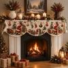 Impact-resistant Christmas Fireplace Mantel Stain-resistant Christmas Table Banner New Year
